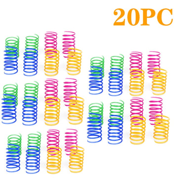 4/8/16/20pcs Kitten Cat Toys Wide Durable Heavy Gauge Cat Spring Toy Colorful Springs Cat Pet Toy Coil Spiral Springs Pet Intera daiiibabyyy